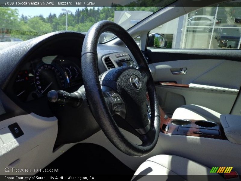 Blizzard Pearl / Gray 2009 Toyota Venza V6 AWD