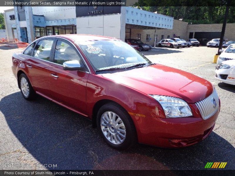 Sangria Red Metallic / Medium Light Stone 2009 Mercury Sable Sedan