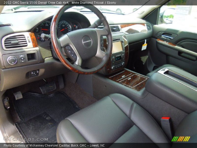 Ebony Interior - 2012 Sierra 1500 Denali Crew Cab 4x4 