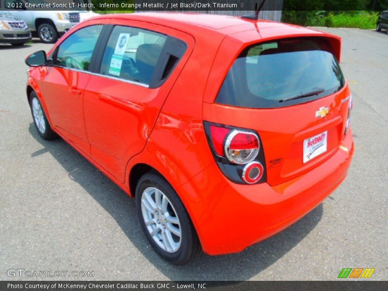 Inferno Orange Metallic / Jet Black/Dark Titanium 2012 Chevrolet Sonic LT Hatch
