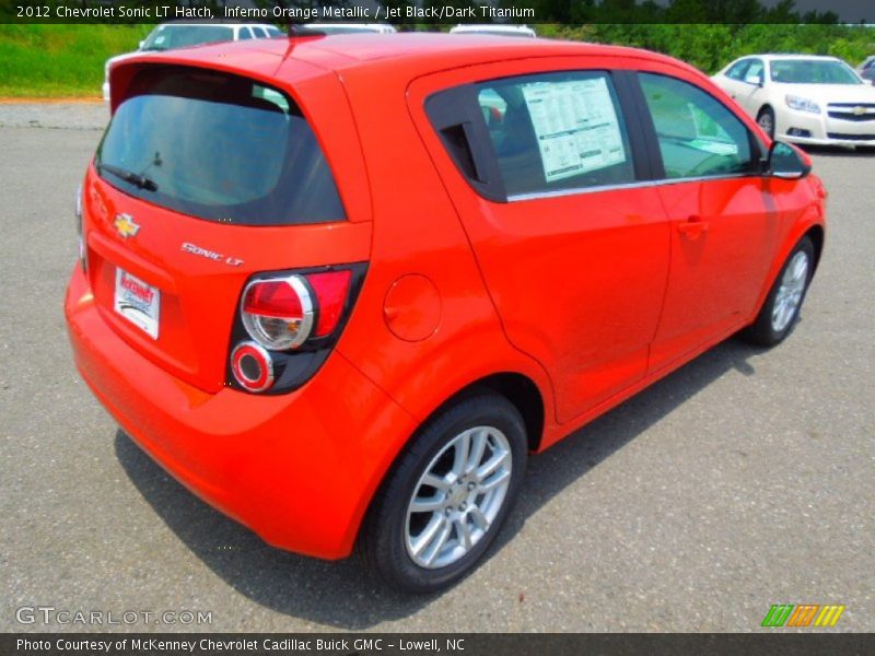 Inferno Orange Metallic / Jet Black/Dark Titanium 2012 Chevrolet Sonic LT Hatch