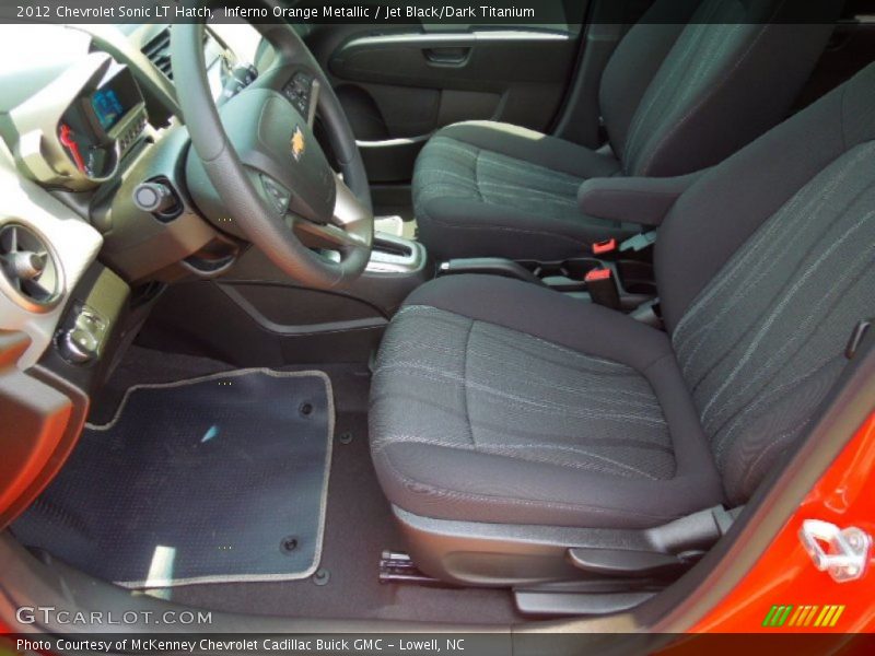 Inferno Orange Metallic / Jet Black/Dark Titanium 2012 Chevrolet Sonic LT Hatch