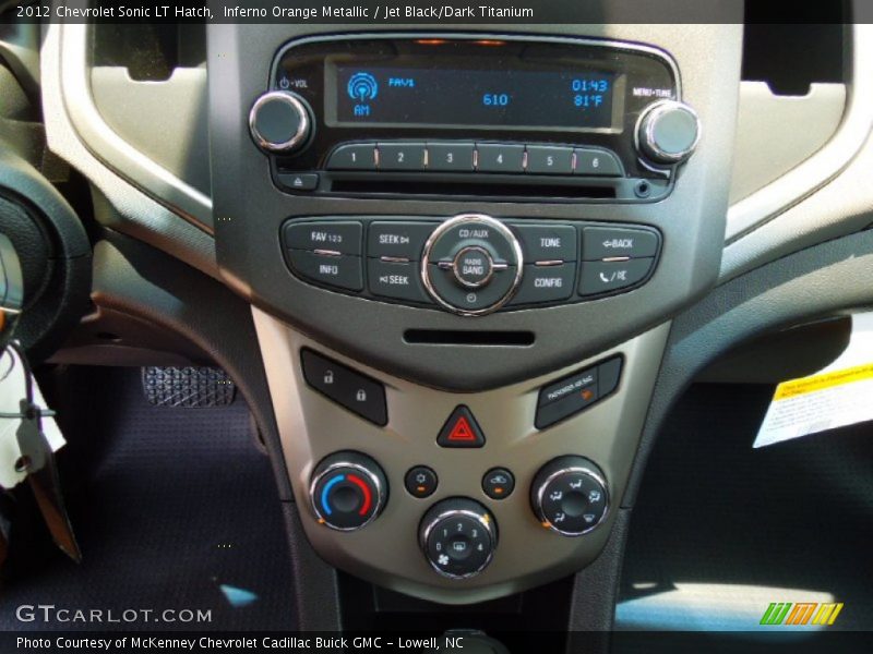 Inferno Orange Metallic / Jet Black/Dark Titanium 2012 Chevrolet Sonic LT Hatch