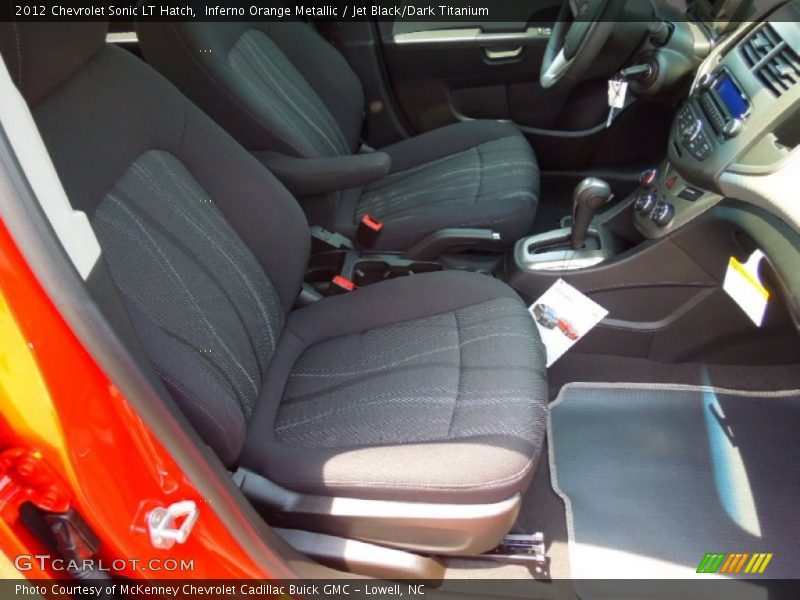 Inferno Orange Metallic / Jet Black/Dark Titanium 2012 Chevrolet Sonic LT Hatch