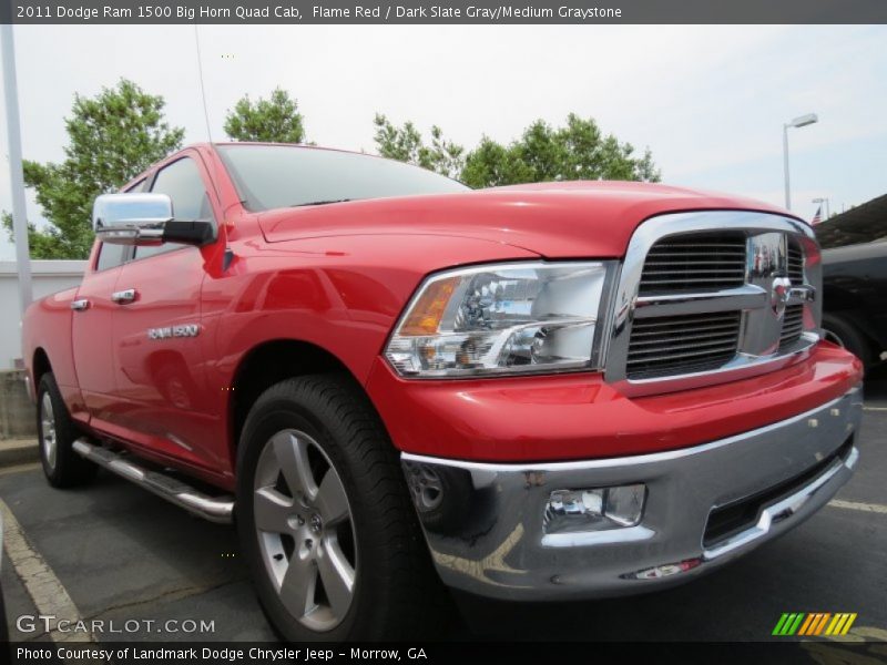 Flame Red / Dark Slate Gray/Medium Graystone 2011 Dodge Ram 1500 Big Horn Quad Cab