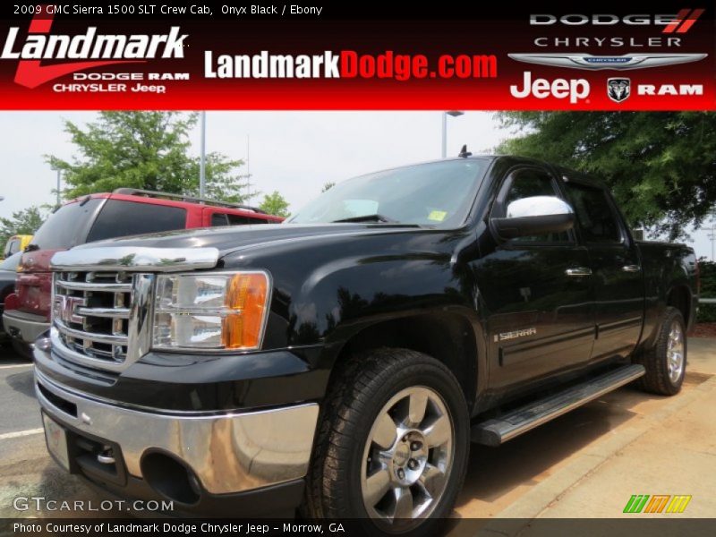 Onyx Black / Ebony 2009 GMC Sierra 1500 SLT Crew Cab