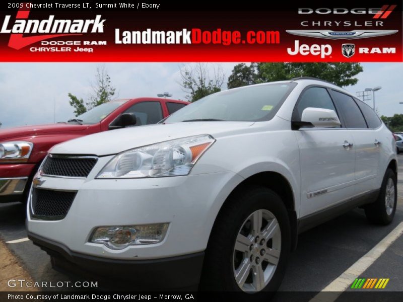 Summit White / Ebony 2009 Chevrolet Traverse LT