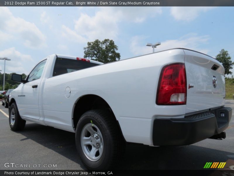 Bright White / Dark Slate Gray/Medium Graystone 2012 Dodge Ram 1500 ST Regular Cab