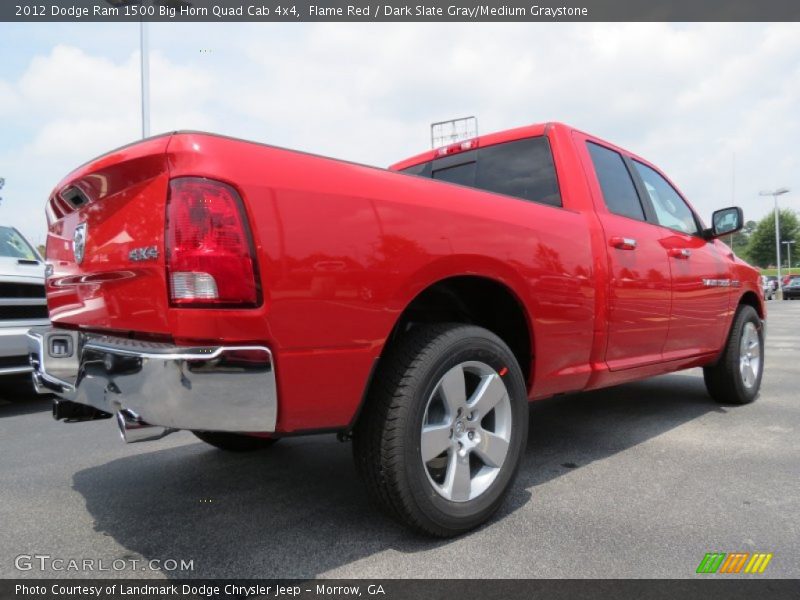 Flame Red / Dark Slate Gray/Medium Graystone 2012 Dodge Ram 1500 Big Horn Quad Cab 4x4