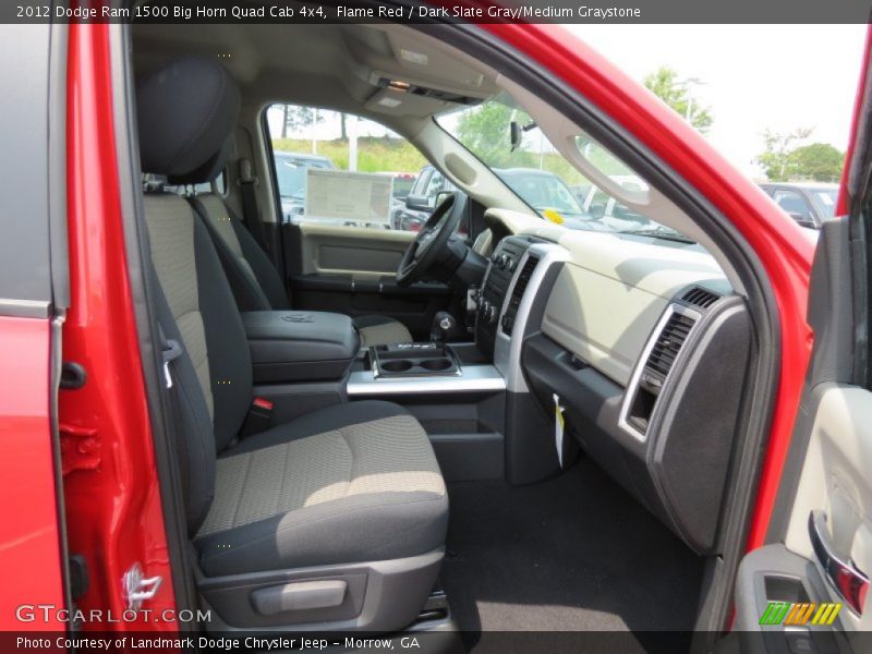 Flame Red / Dark Slate Gray/Medium Graystone 2012 Dodge Ram 1500 Big Horn Quad Cab 4x4