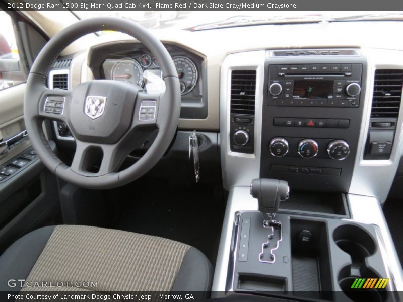 Flame Red / Dark Slate Gray/Medium Graystone 2012 Dodge Ram 1500 Big Horn Quad Cab 4x4