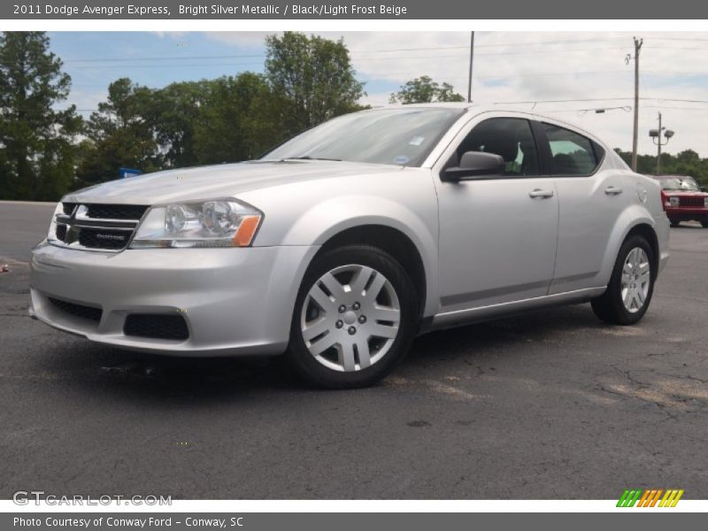 Bright Silver Metallic / Black/Light Frost Beige 2011 Dodge Avenger Express