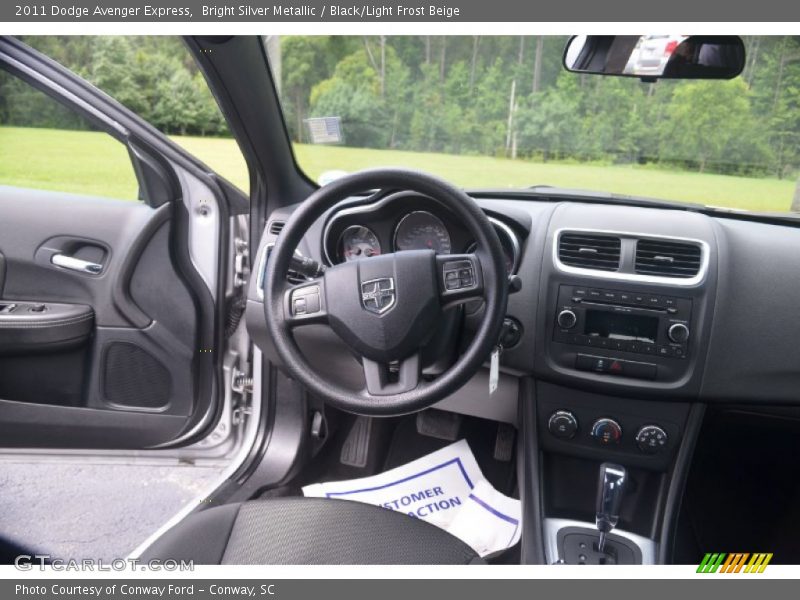 Bright Silver Metallic / Black/Light Frost Beige 2011 Dodge Avenger Express