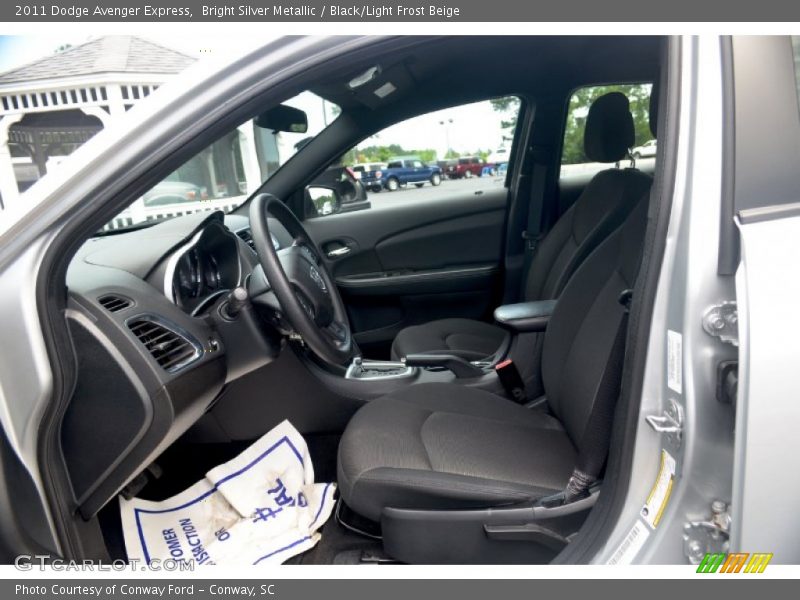 Bright Silver Metallic / Black/Light Frost Beige 2011 Dodge Avenger Express