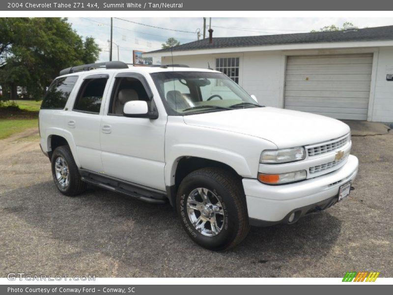 Summit White / Tan/Neutral 2004 Chevrolet Tahoe Z71 4x4