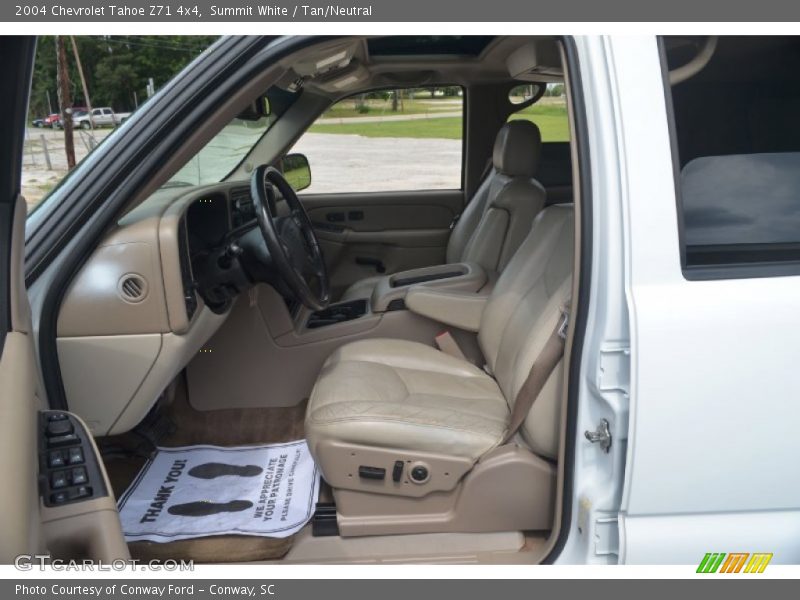 Summit White / Tan/Neutral 2004 Chevrolet Tahoe Z71 4x4