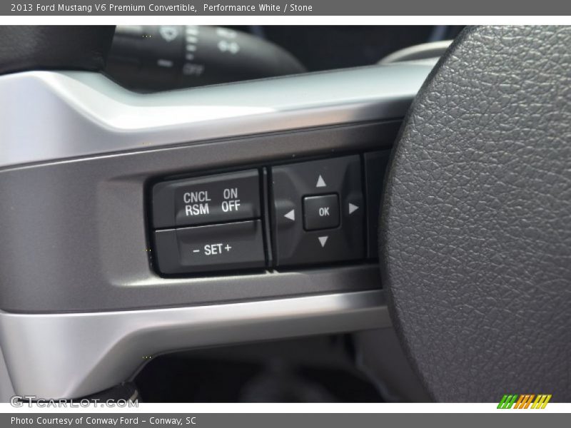 Controls of 2013 Mustang V6 Premium Convertible
