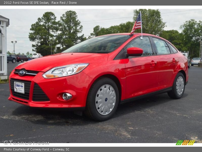 Race Red / Stone 2012 Ford Focus SE SFE Sedan