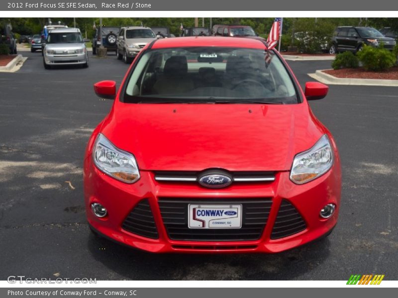 Race Red / Stone 2012 Ford Focus SE SFE Sedan