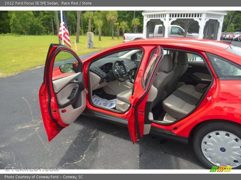 Race Red / Stone 2012 Ford Focus SE SFE Sedan