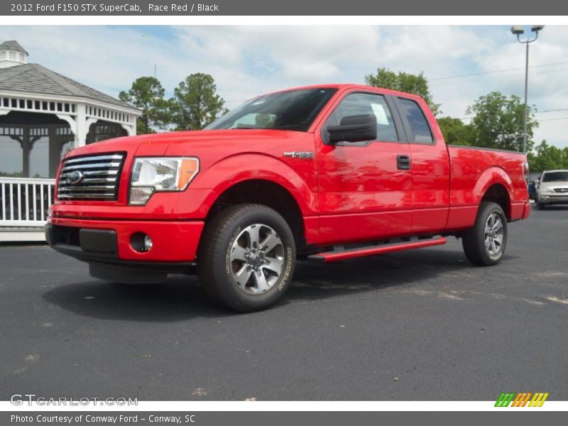 Race Red / Black 2012 Ford F150 STX SuperCab
