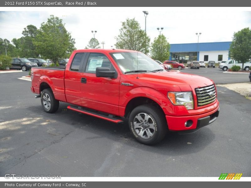 Race Red / Black 2012 Ford F150 STX SuperCab