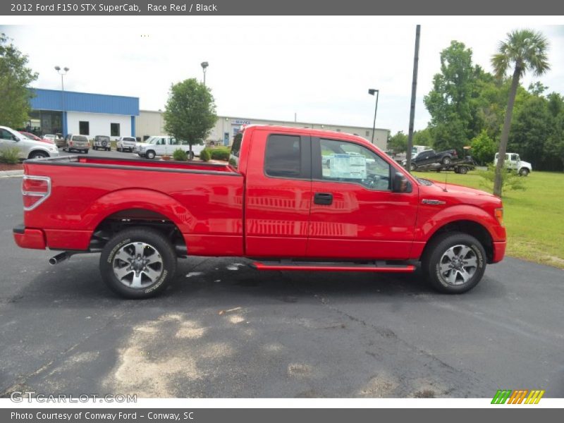Race Red / Black 2012 Ford F150 STX SuperCab