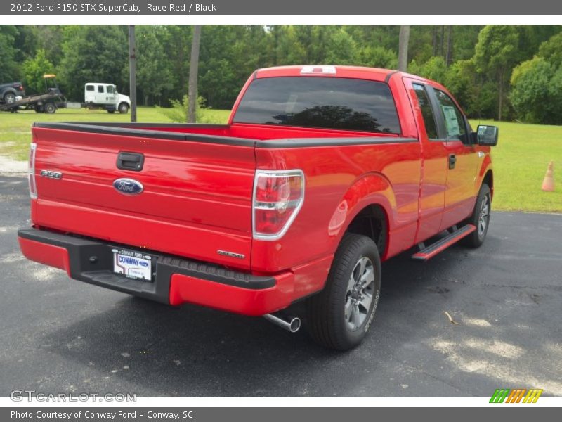 Race Red / Black 2012 Ford F150 STX SuperCab