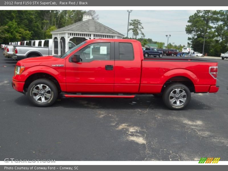 Race Red / Black 2012 Ford F150 STX SuperCab
