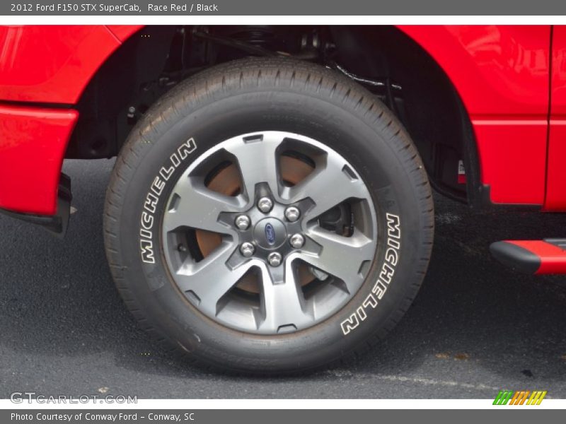 Race Red / Black 2012 Ford F150 STX SuperCab