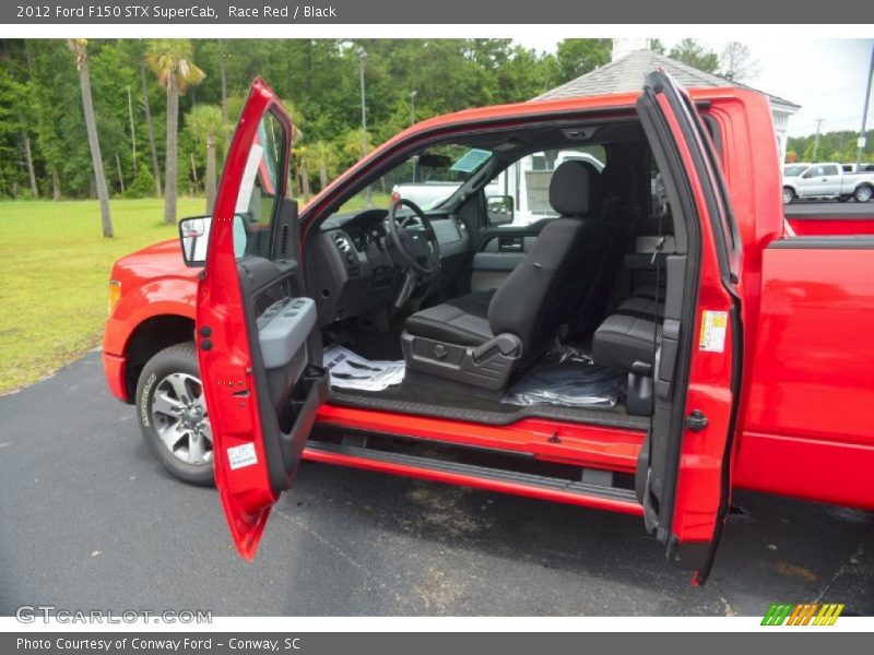 Race Red / Black 2012 Ford F150 STX SuperCab