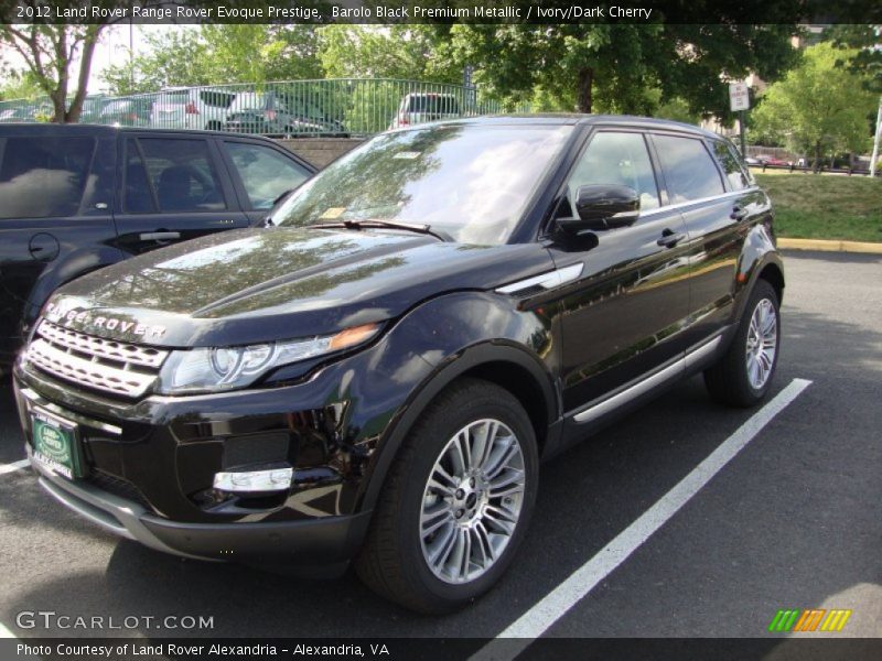 Barolo Black Premium Metallic / Ivory/Dark Cherry 2012 Land Rover Range Rover Evoque Prestige