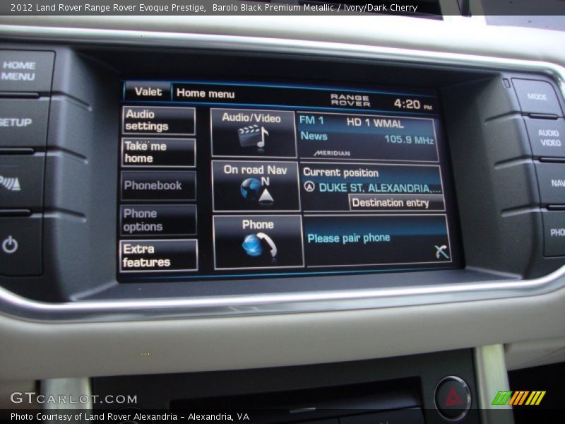 Controls of 2012 Range Rover Evoque Prestige