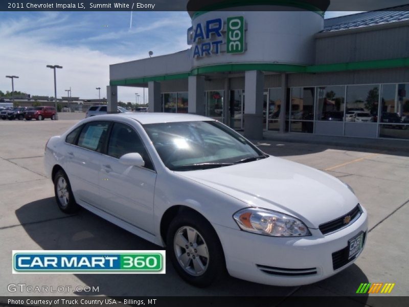 Summit White / Ebony 2011 Chevrolet Impala LS