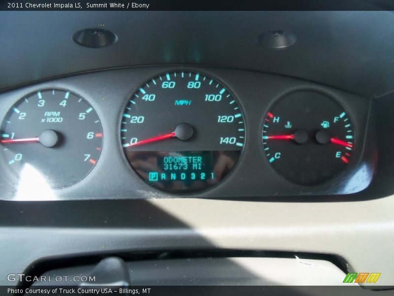 Summit White / Ebony 2011 Chevrolet Impala LS