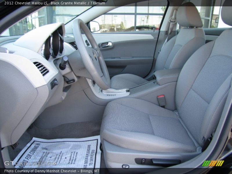 Black Granite Metallic / Titanium 2012 Chevrolet Malibu LS