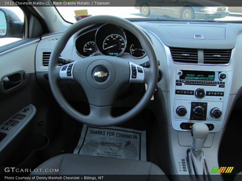 Black Granite Metallic / Titanium 2012 Chevrolet Malibu LS