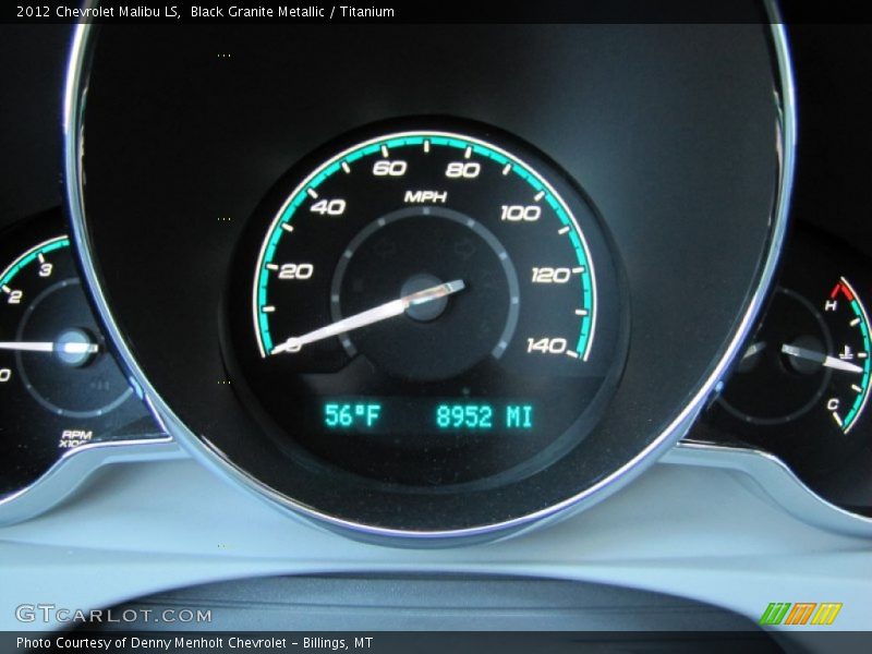 Black Granite Metallic / Titanium 2012 Chevrolet Malibu LS
