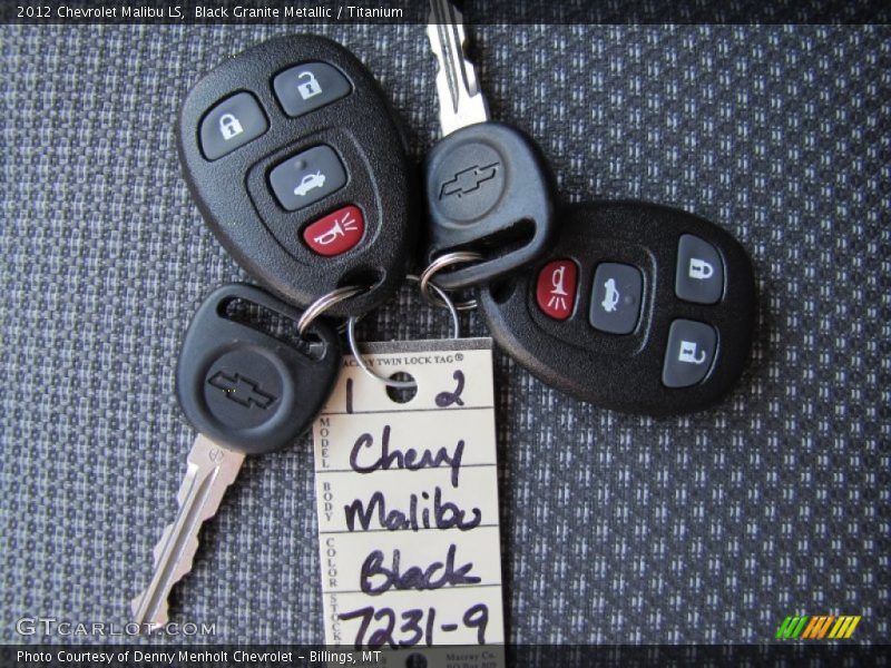 Black Granite Metallic / Titanium 2012 Chevrolet Malibu LS