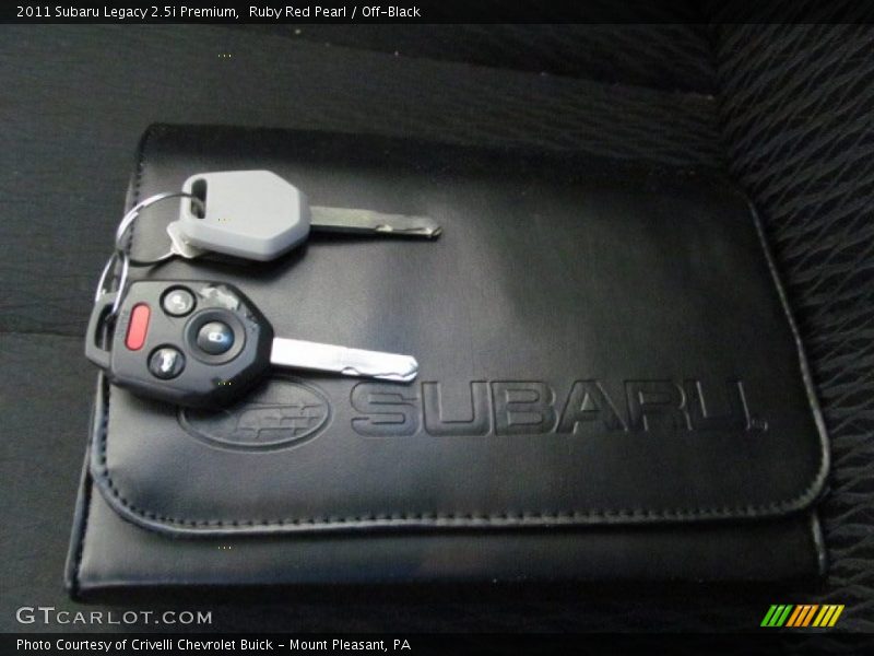 Ruby Red Pearl / Off-Black 2011 Subaru Legacy 2.5i Premium