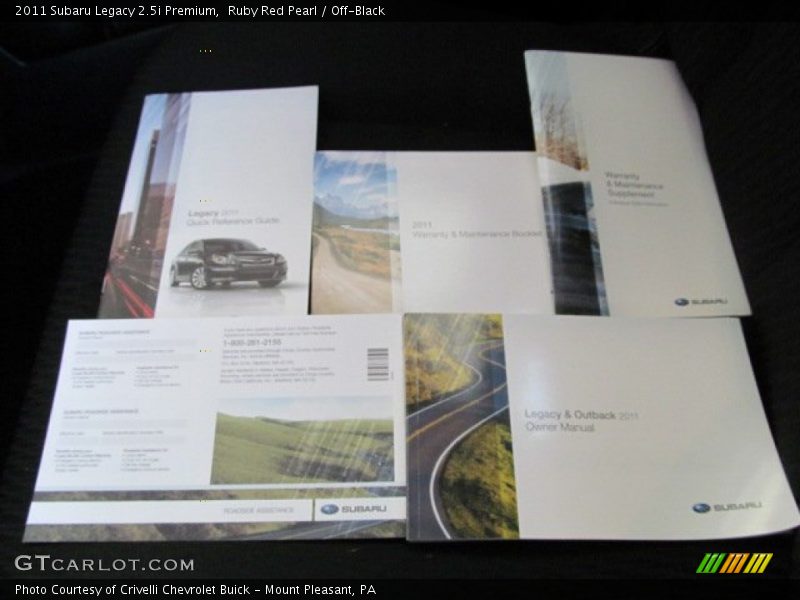 Ruby Red Pearl / Off-Black 2011 Subaru Legacy 2.5i Premium