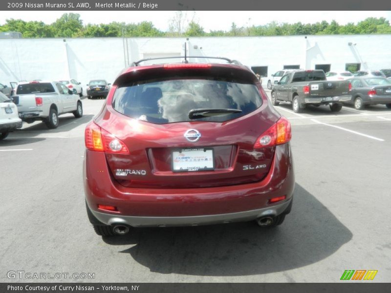 Merlot Metallic / Beige 2009 Nissan Murano SL AWD