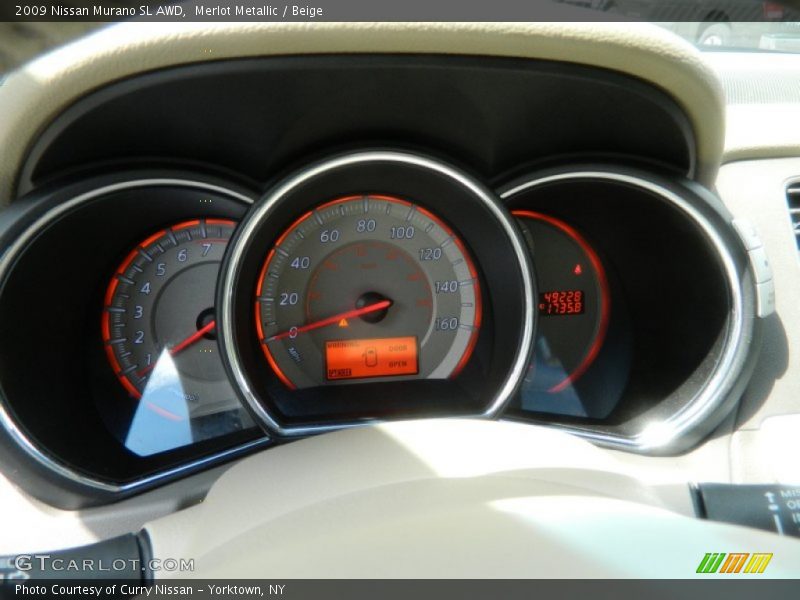 Merlot Metallic / Beige 2009 Nissan Murano SL AWD