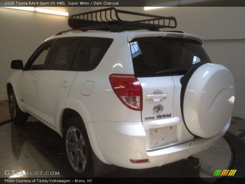 Super White / Dark Charcoal 2008 Toyota RAV4 Sport V6 4WD