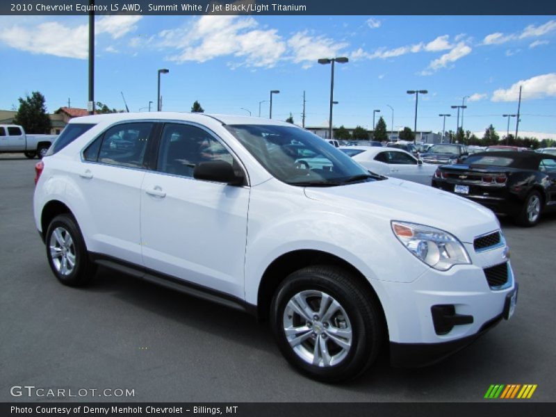 Summit White / Jet Black/Light Titanium 2010 Chevrolet Equinox LS AWD
