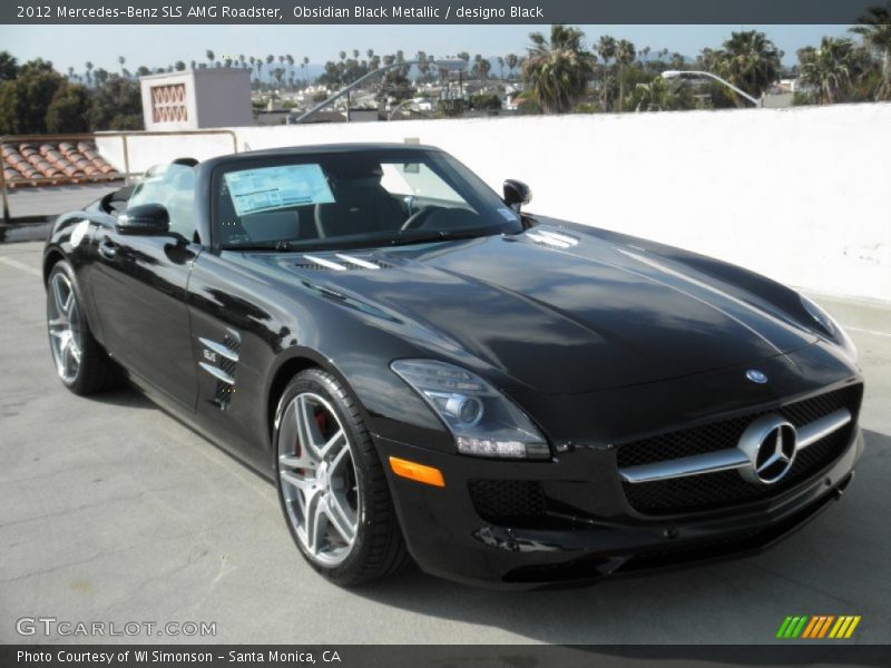 Obsidian Black Metallic / designo Black 2012 Mercedes-Benz SLS AMG Roadster