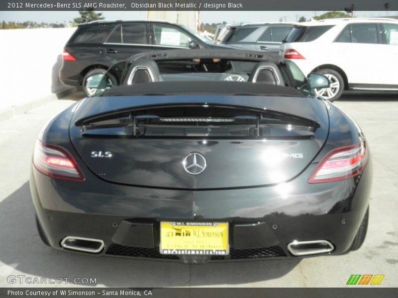 Obsidian Black Metallic / designo Black 2012 Mercedes-Benz SLS AMG Roadster