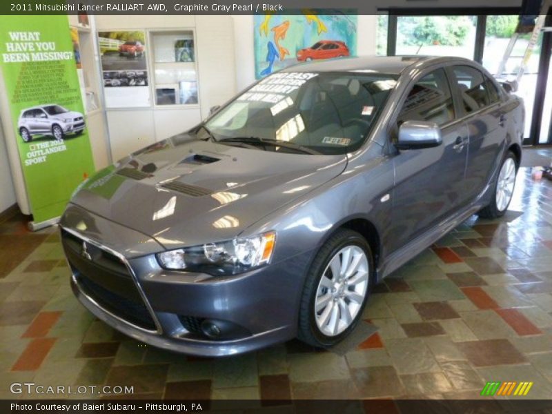 Graphite Gray Pearl / Black 2011 Mitsubishi Lancer RALLIART AWD