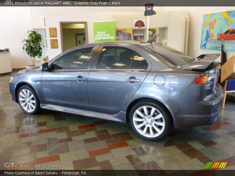 Graphite Gray Pearl / Black 2011 Mitsubishi Lancer RALLIART AWD