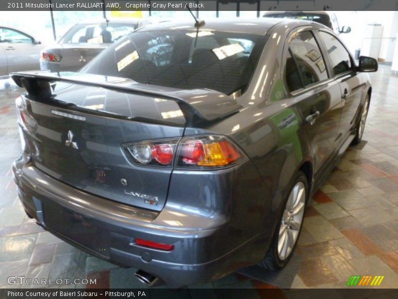 Graphite Gray Pearl / Black 2011 Mitsubishi Lancer RALLIART AWD